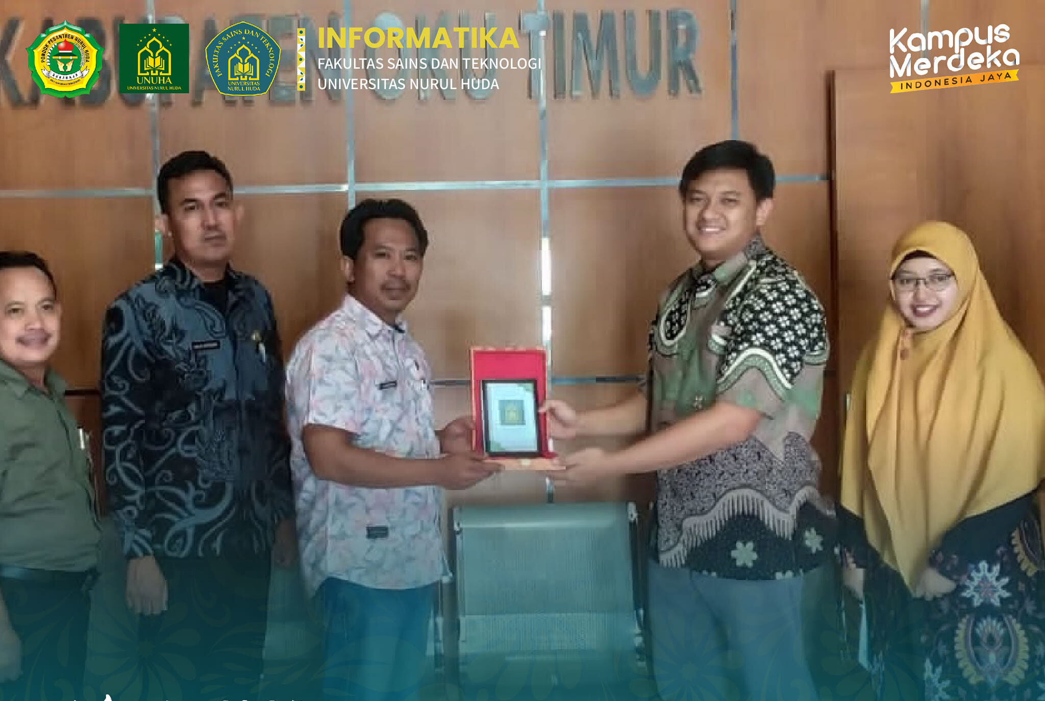 Penandatanganan kerjasama MoU antara Universitas Nurul Huda dengan Dinas Kominfo